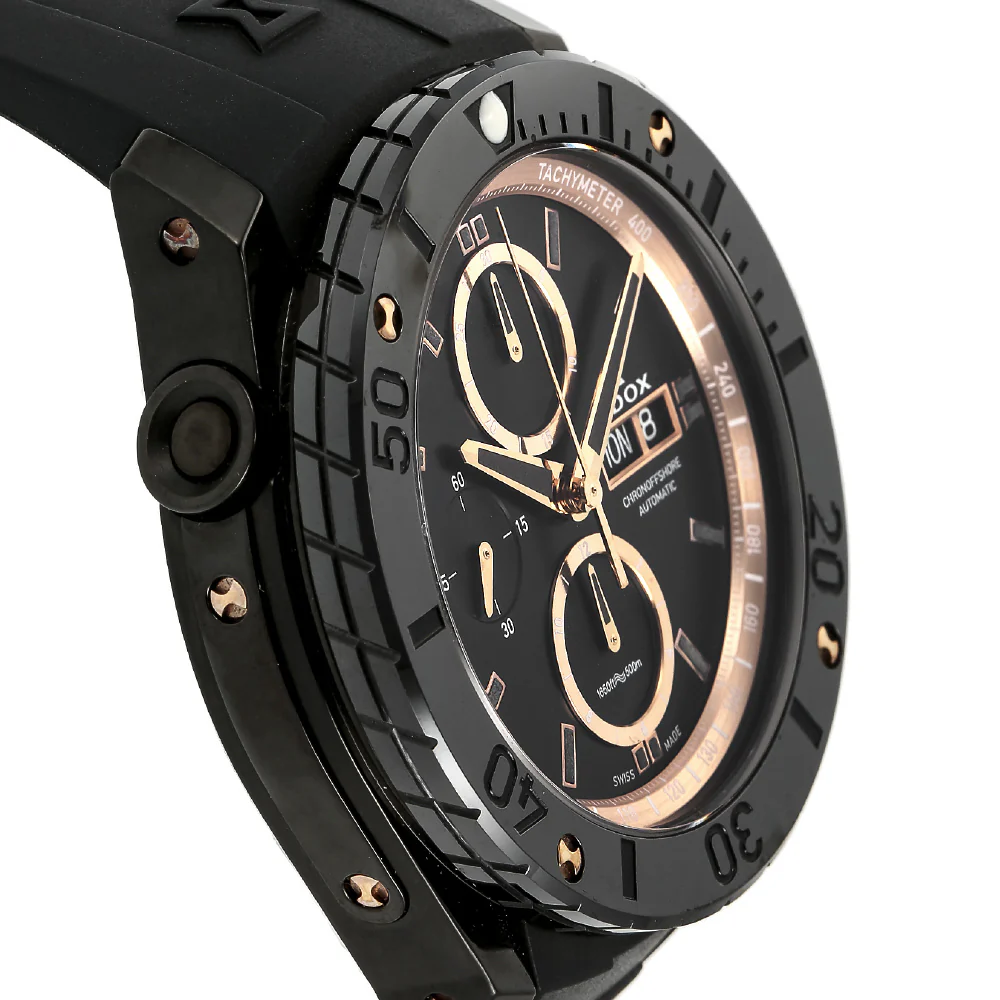 EDOX 01114357RNNIRR Chronoffshore-1 Swiss Automatic Water Resistant Chronograph Durable Design Stylish Black Dial - Image 2