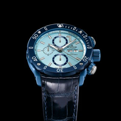 Edox Firmament Sea to Sky 01122-357BU8-BUIN8 Chronograph Automatic Limited Edition Quartz Unisex Watch - Image 2