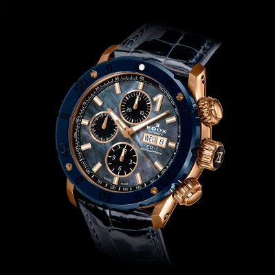 Edox Chronograph Automatic 01122-37RBU3-NANIR-L Limited Edition Quartz Unisex Watch - Image 4