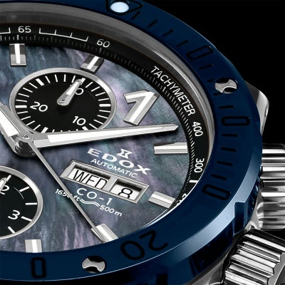 Edox Chronograph Automatic 01122-3BU3M-NANIN Japan Limited Edition Quartz Watch for Men/Unisex - Image 2
