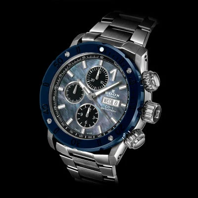 Edox Chronograph Automatic 01122-3BU3M-NANIN Japan Limited Edition Quartz Watch for Men/Unisex - Image 4