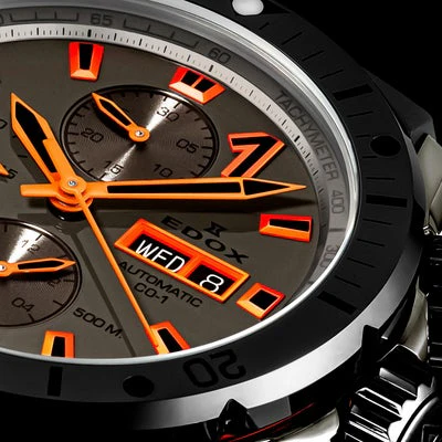 Edox Bezel LOCK CHRONOGRAPH Automatic 01128-37GNNOCA-GNO - Image 3
