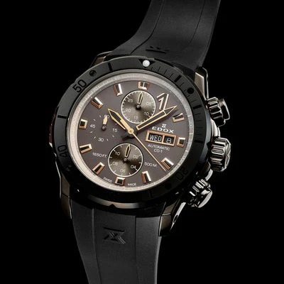 Edox Bezel LOCK CHRONOGRAPH Automatic 01128-37GNRCA-GNR - Image 2