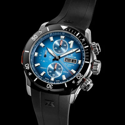 Edox Bezel LOCK CHRONOGRAPH Automatic 01128-3NOCA-BUIDN - Image 2