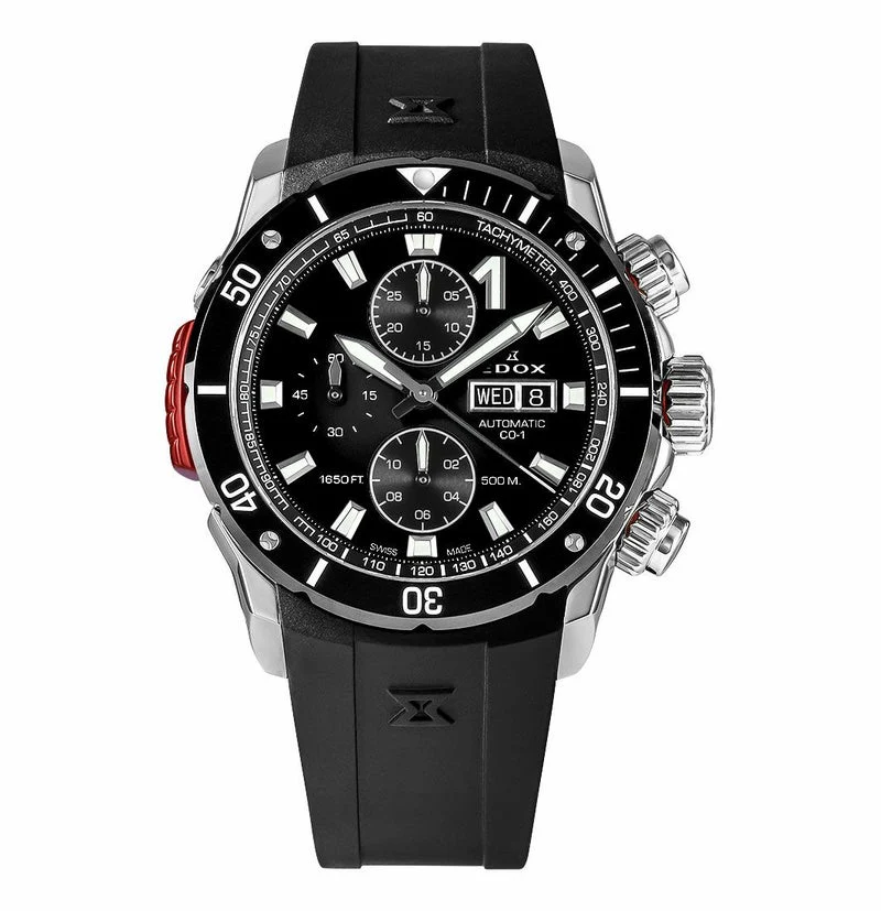 Edox Bezel LOCK CHRONOGRAPH Automatic 01128-3NRCA-NN