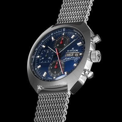 Edox Sportsman Chronograph 01132-3BU-BUGN Automatic Fangio Limited Edition Quartz Unisex Watch - Image 2