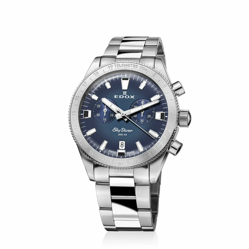 Edox Chronorally 10116-3-BUIDN Chronograph Quartz Unisex Watch