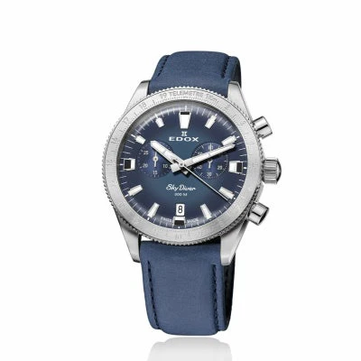 Edox Chronorally 10116-3-BUIDN Chronograph Quartz Unisex Watch - Image 2
