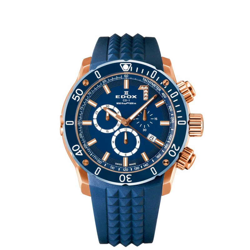 Edox Chronograph 10221-37RBU3-BUIR8 Limited Edition Quartz Watch for Men/Unisex
