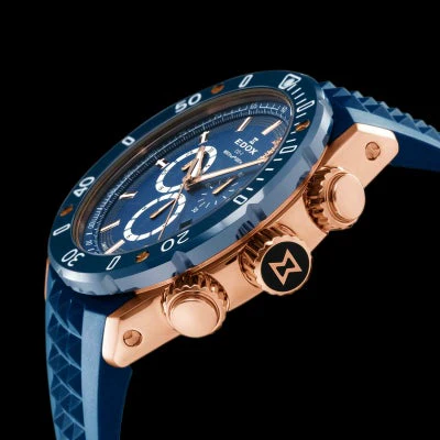 Edox Chronograph 10221-37RBU3-BUIR8 Limited Edition Quartz Watch for Men/Unisex - Image 3