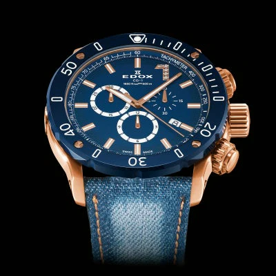 Edox Chronograph 10221-37RBU3-BUIR8 Limited Edition Quartz Watch for Men/Unisex - Image 5