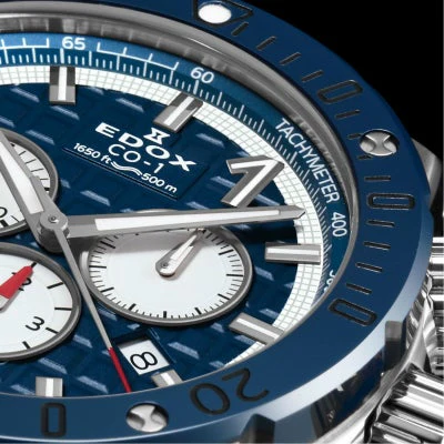 Edox Chronorally 10221-3BU9-BUIN9 Chronograph Quartz Men Unisex Watch - Image 2