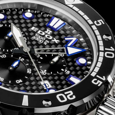 Edox Chronograph 10242-TIN-NIBUGM Japan Limited Edition Quartz Men Unisex Watch - Image 3