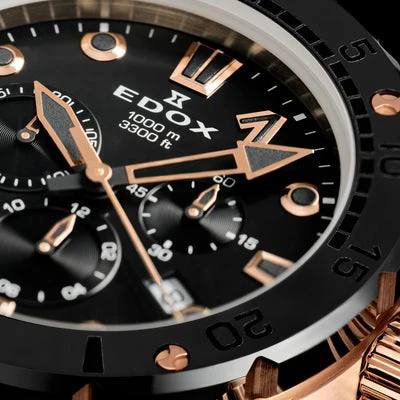 Edox Chronorally 10242-TINR-NIR Chronograph Quartz Men Unisex Watch - Image 2