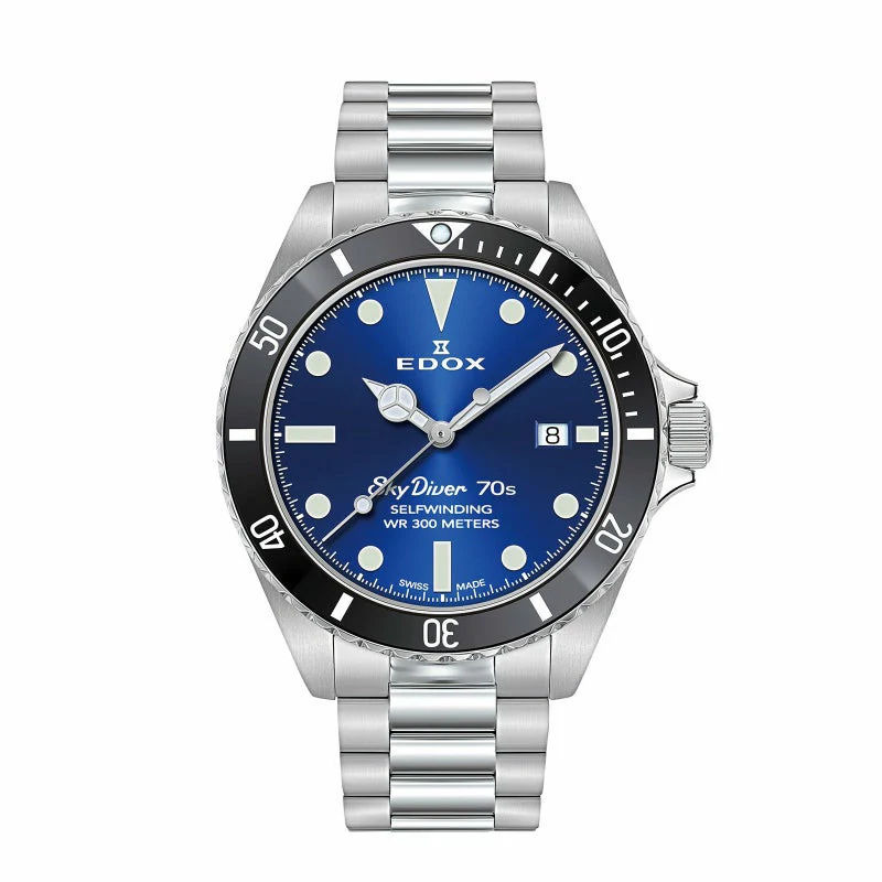 Edox DATE AUTOMATIC 80112-3NM-BUI Watch Japan Official
