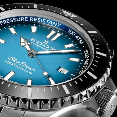 Edox Les Vauberts 80120-3NM-BUIDN Automatic Quartz Men Unisex Watch - Image 3