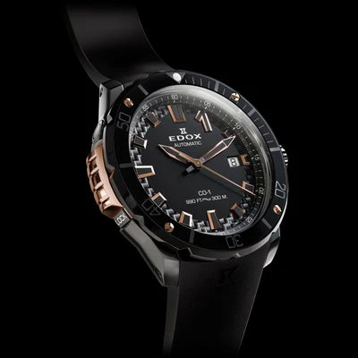 Edox Bezel LOCK DATE Automatic 80137-37GMR-CANR - Image 2