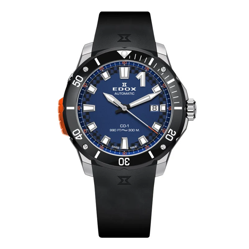 Edox Bezel LOCK DATE Automatic 80137-3NO-CABUN