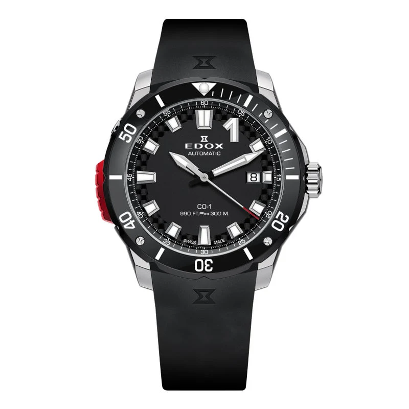Edox Bezel LOCK DATE Automatic 80137-3NR-CANN