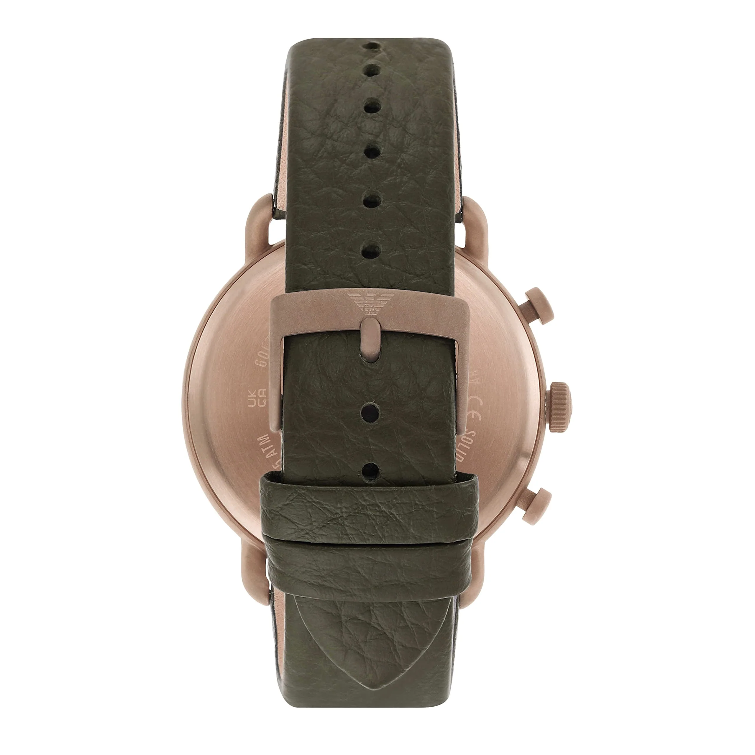 EMPORIO ARMANI AR11421 Chronograph Green Leather Watch - Image 4