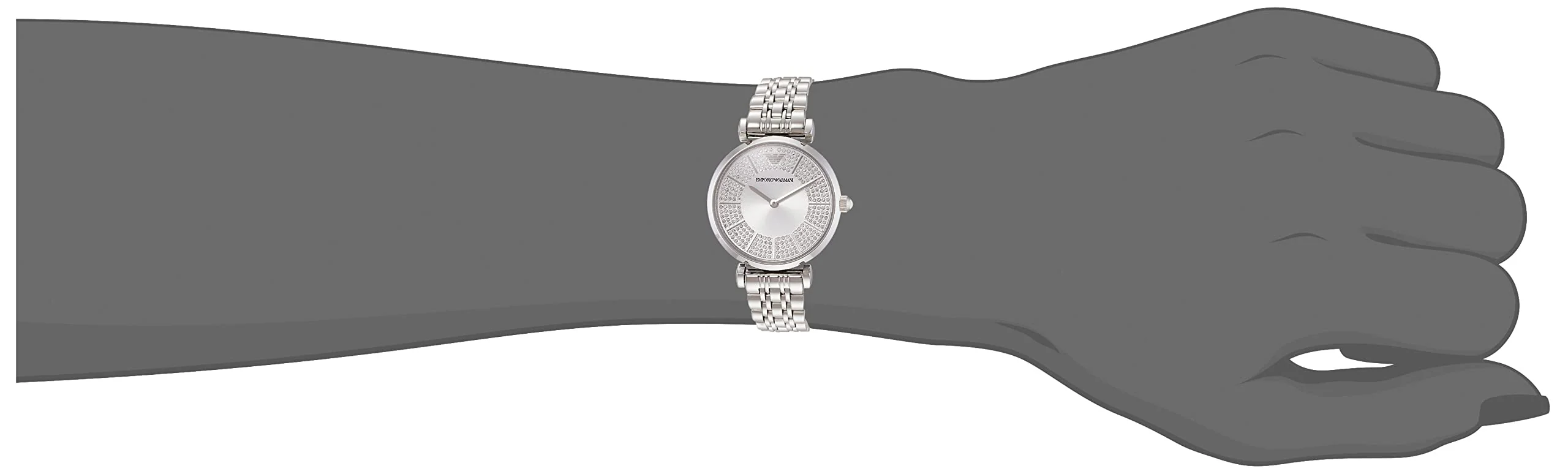 EMPORIO ARMANI AR11445 Two-Hand Stainless Steel Women's Watch - Image 6