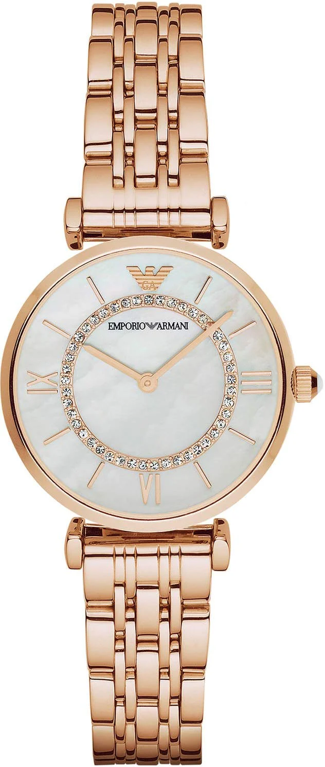 EMPORIO ARMANI AR1909 Rose Gold Stainless Steel Quartz Women's Watch