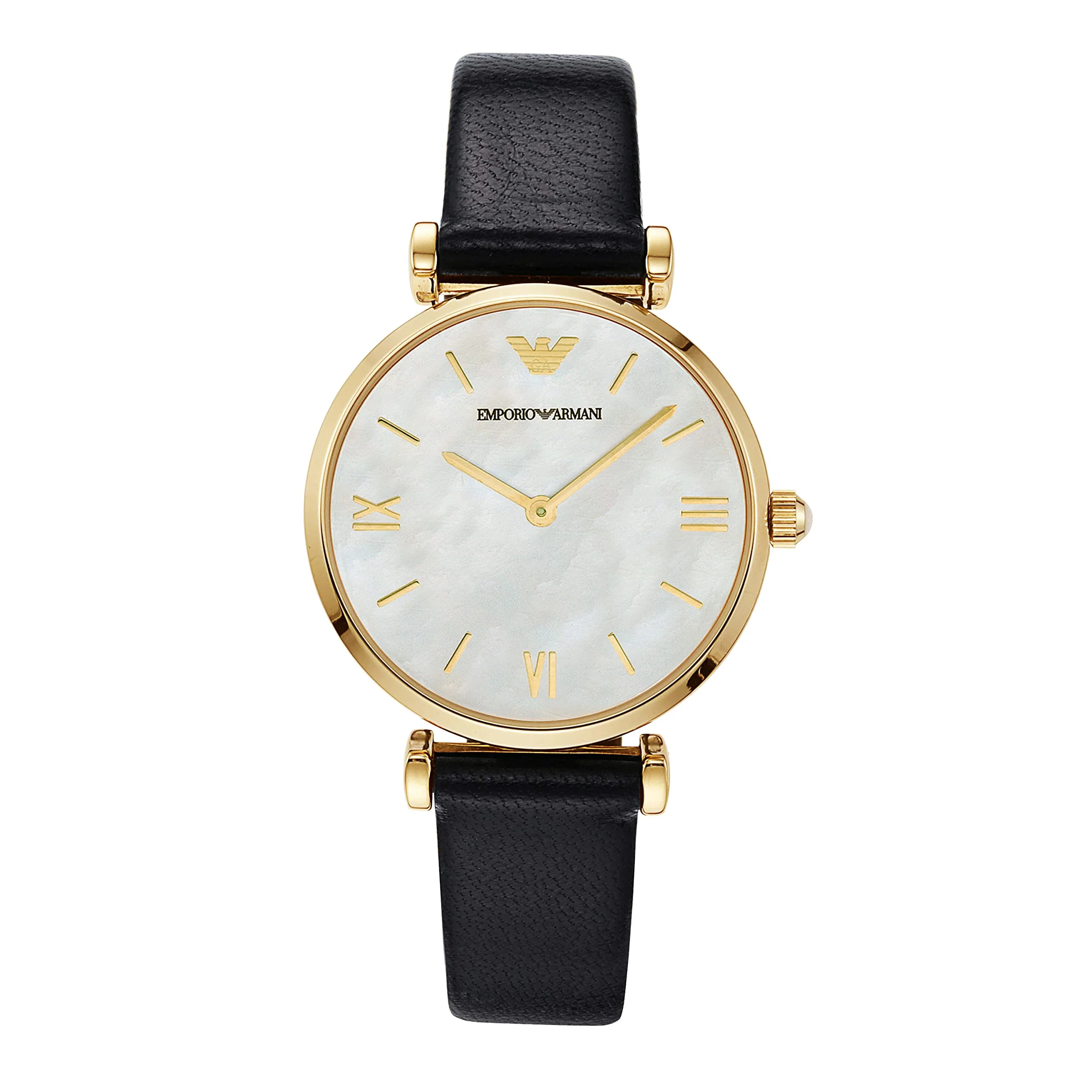 EMPORIO ARMANI AR1910 Women's Classic Gold Leather Band Watch - Image 2