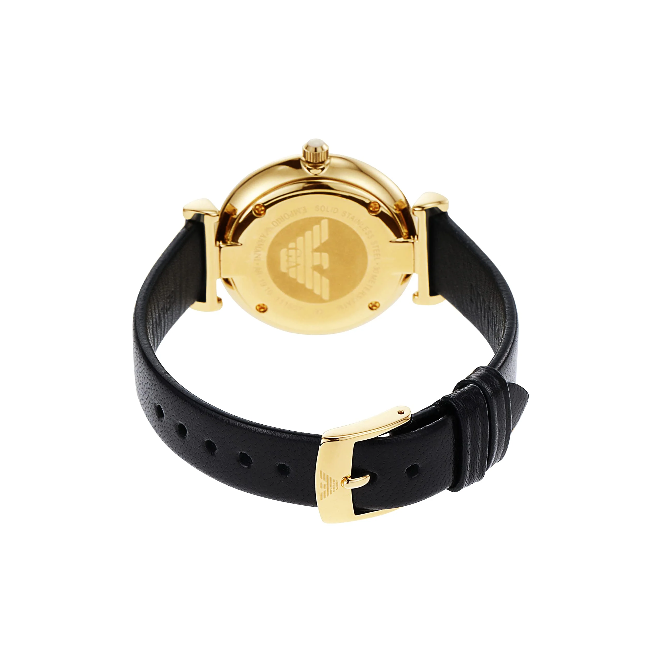 EMPORIO ARMANI AR1910 Women's Classic Gold Leather Band Watch - Image 4