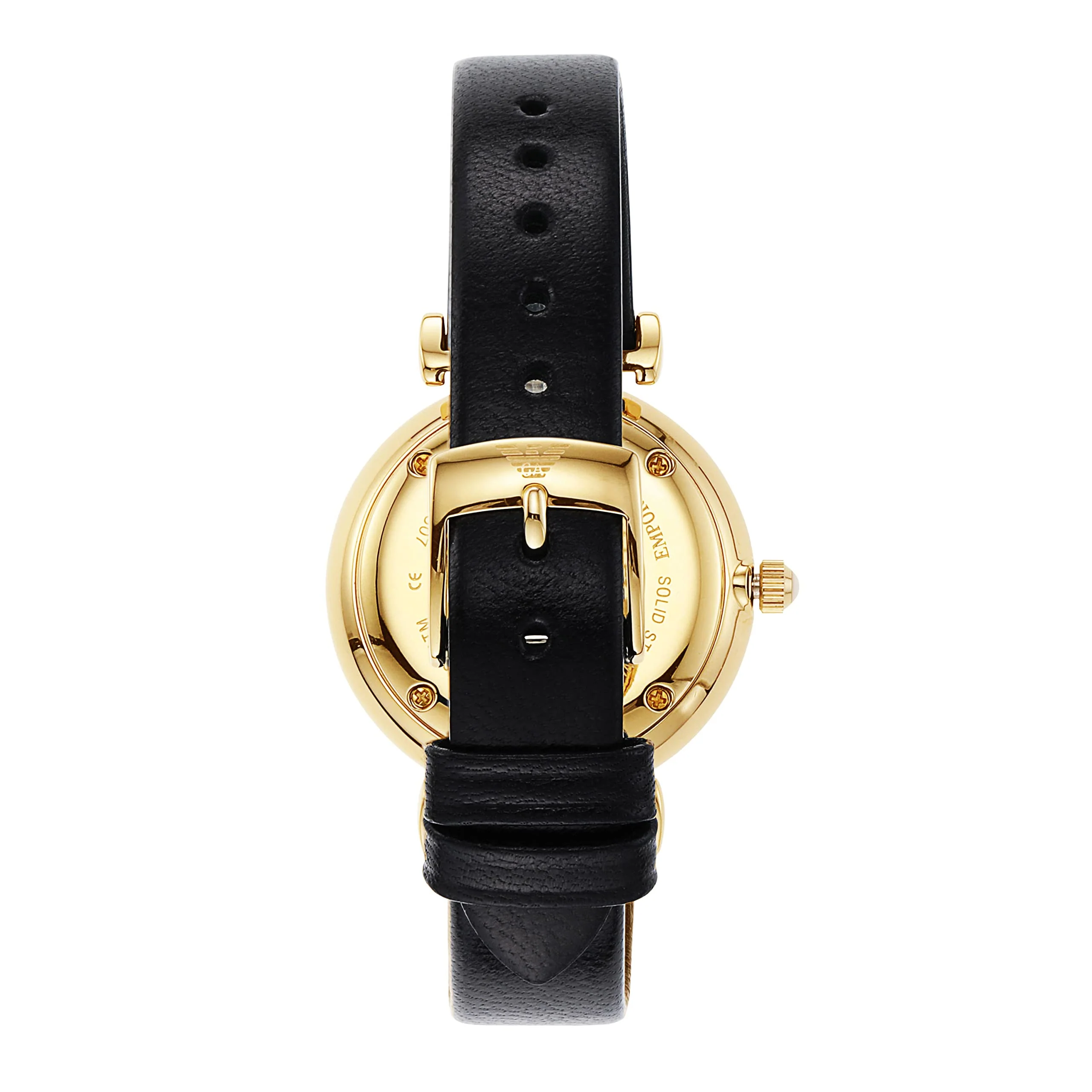EMPORIO ARMANI AR1910 Women's Classic Gold Leather Band Watch - Image 5