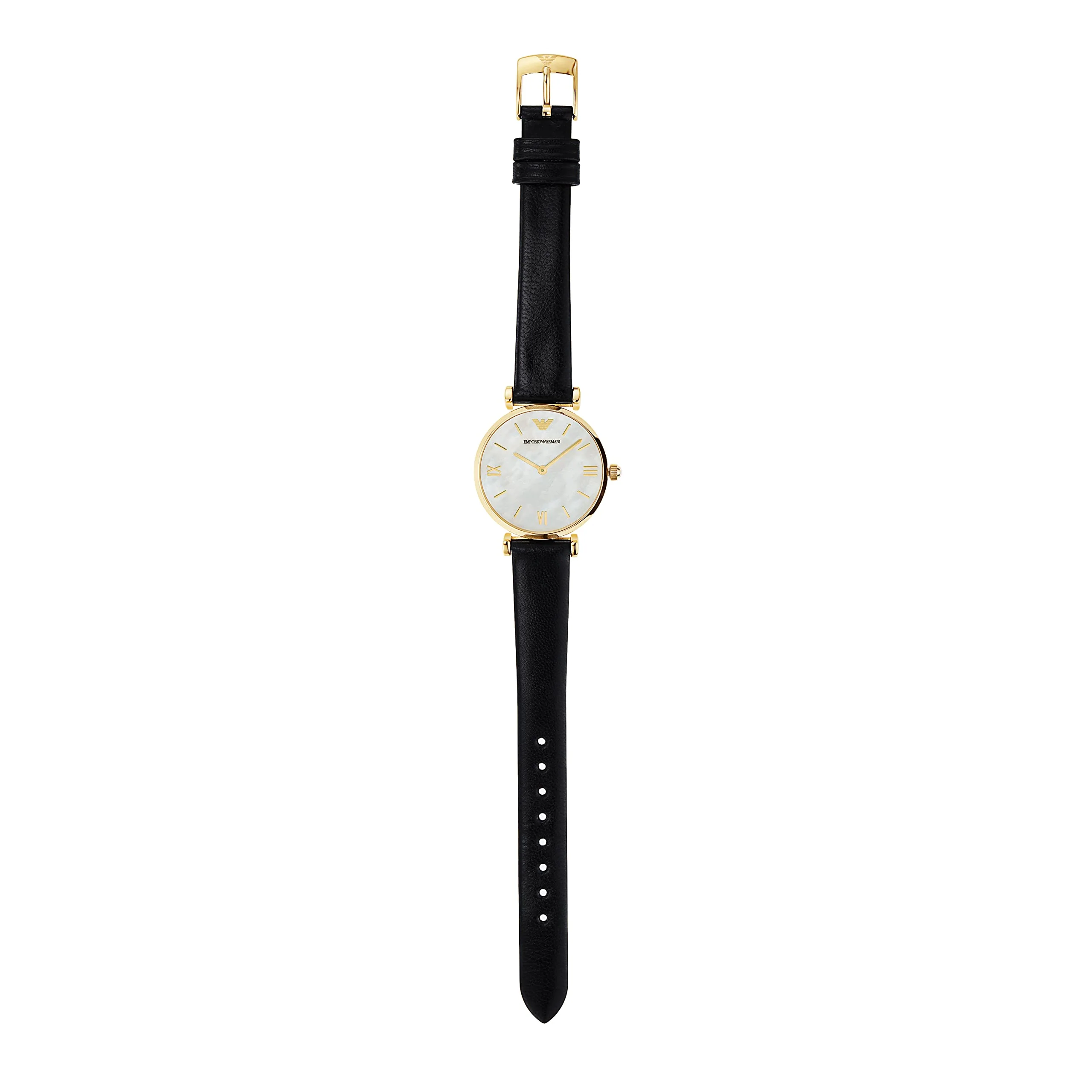 EMPORIO ARMANI AR1910 Women's Classic Gold Leather Band Watch - Image 7