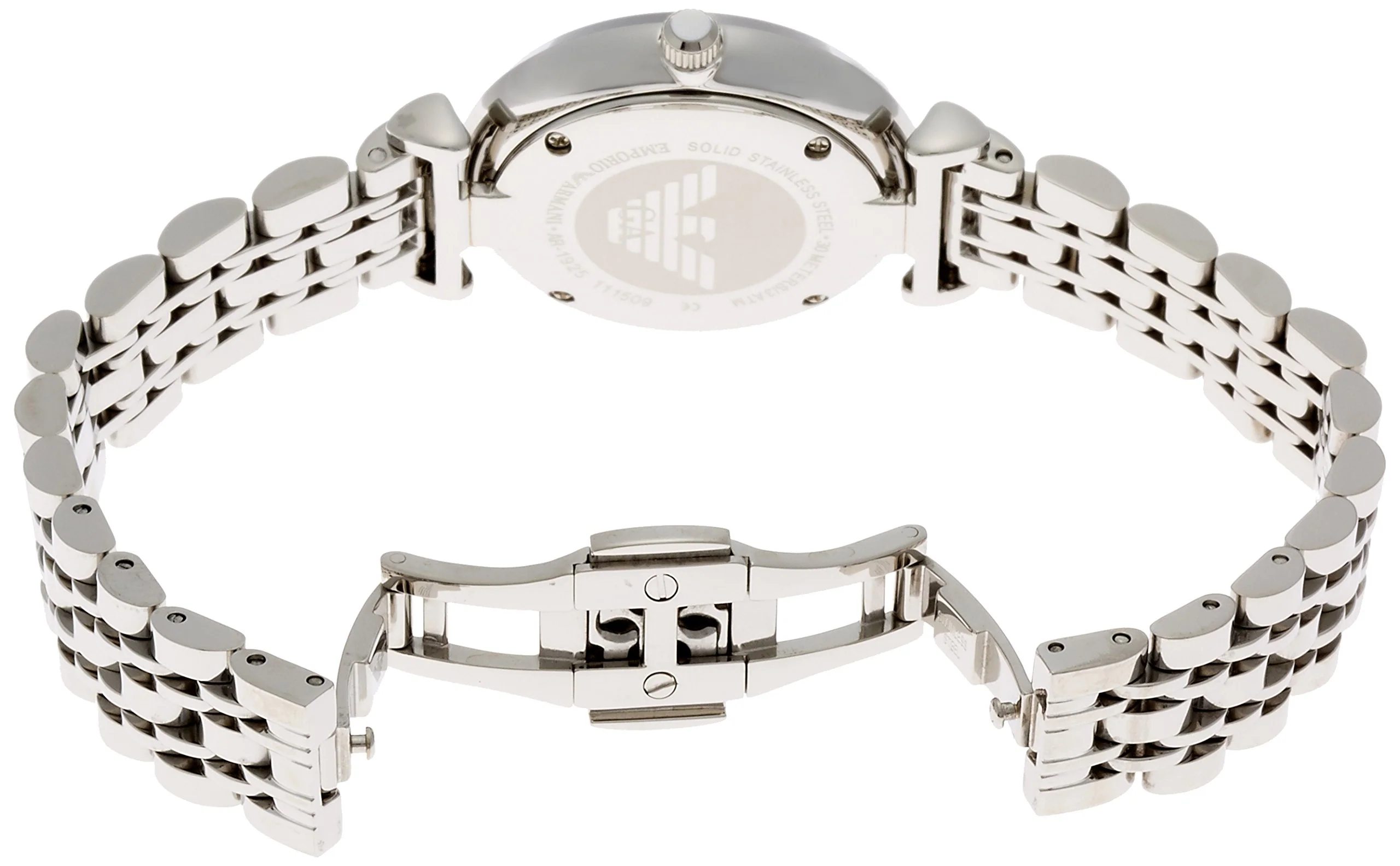 EMPORIO ARMANI AR1925 Classic Silver Stainless Steel Women's Watch - Image 2