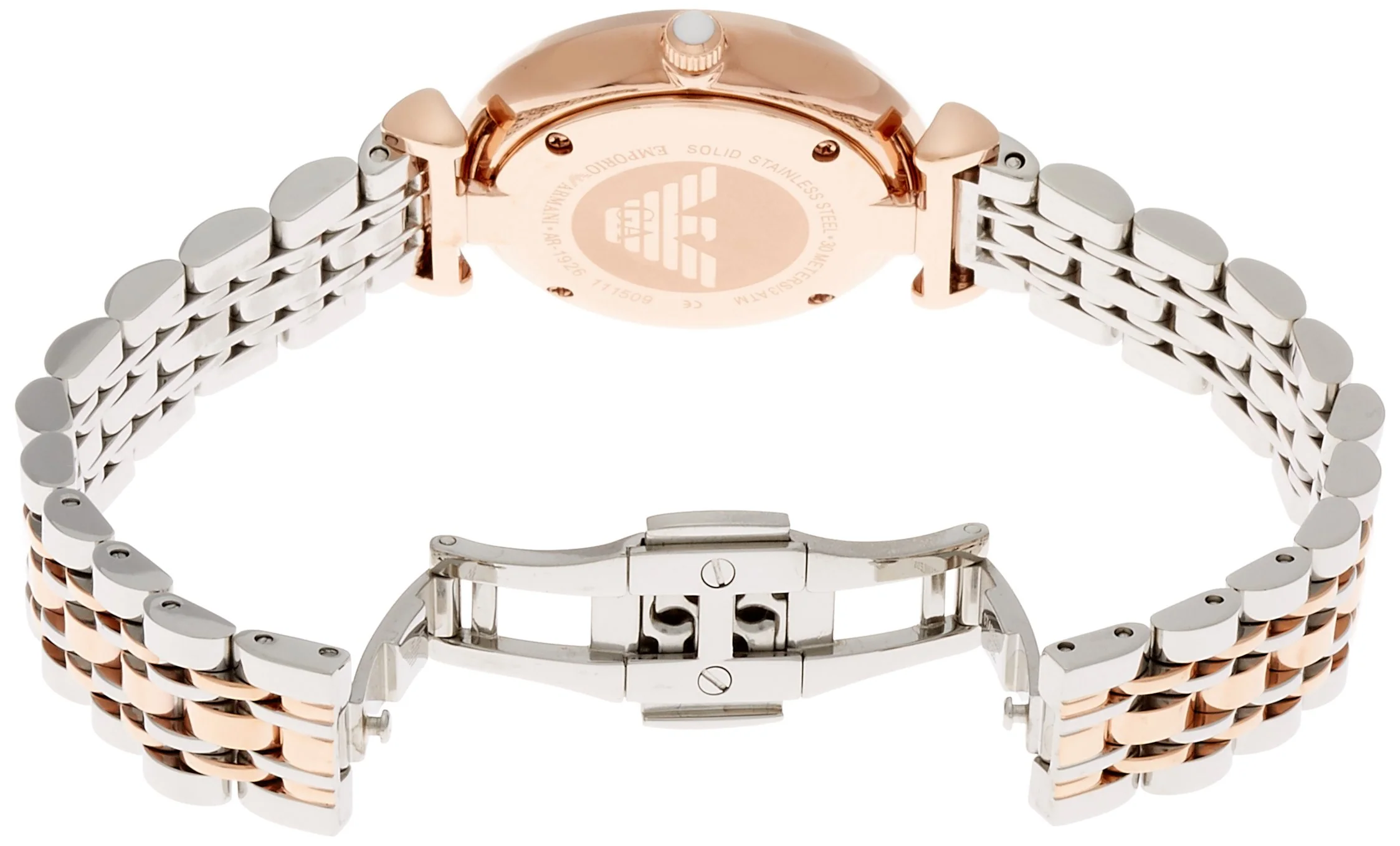 EMPORIO ARMANI AR1926 Women's Rose Gold Two-Tone Watch - Image 2