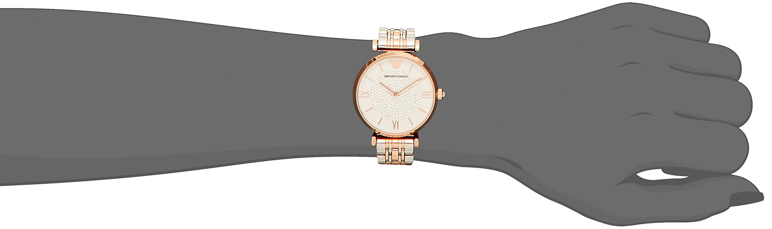 EMPORIO ARMANI AR1926 Women's Rose Gold Two-Tone Watch - Image 4