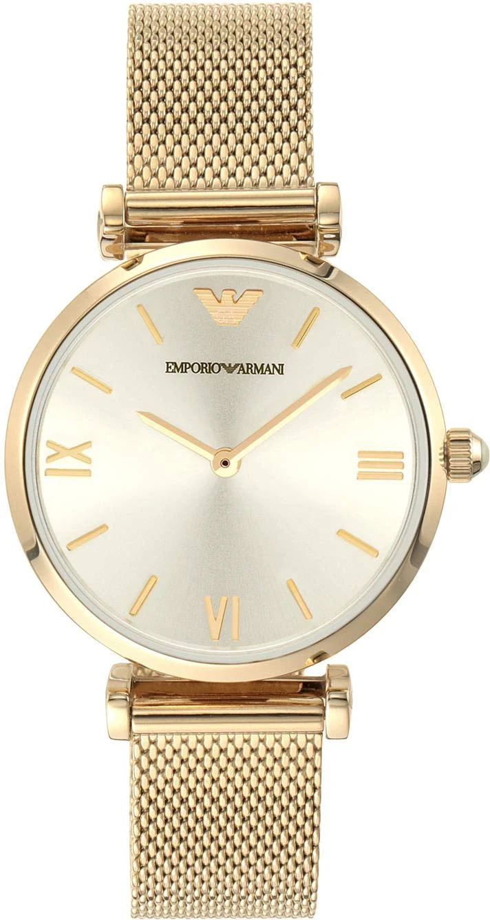 EMPORIO ARMANI AR1957 Gold Dial Quartz Women's Watch