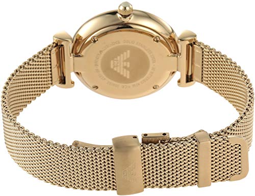 EMPORIO ARMANI AR1957 Gold Dial Quartz Women's Watch - Image 2
