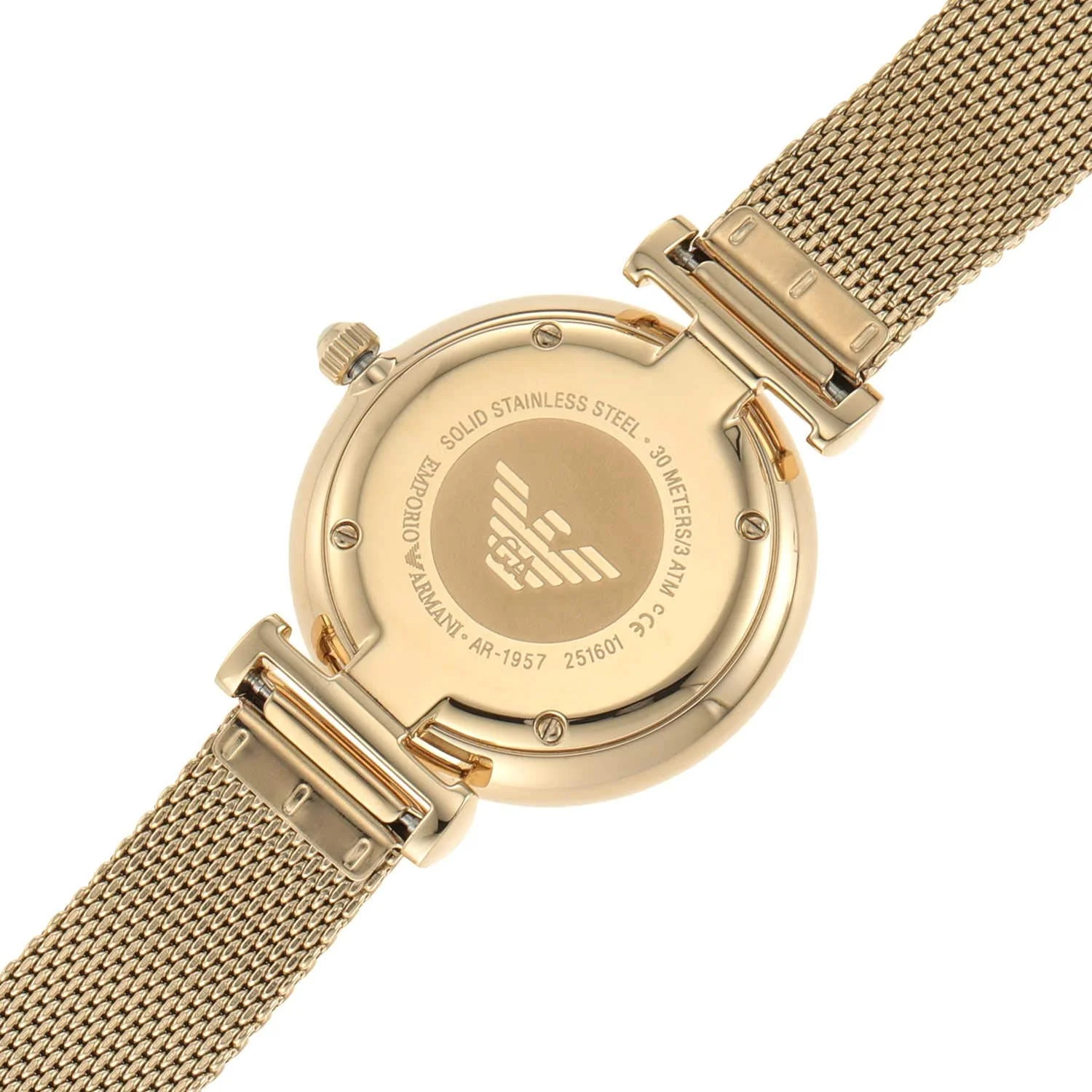 EMPORIO ARMANI AR1957 Gold Dial Quartz Women's Watch - Image 3