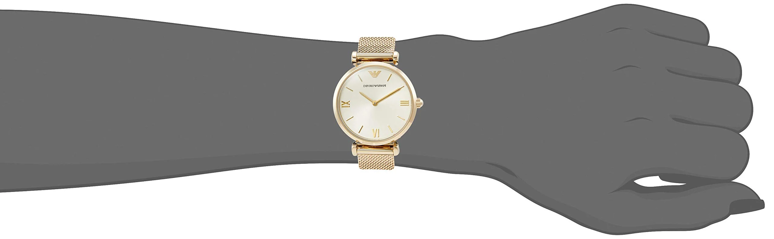 EMPORIO ARMANI AR1957 Gold Dial Quartz Women's Watch - Image 6