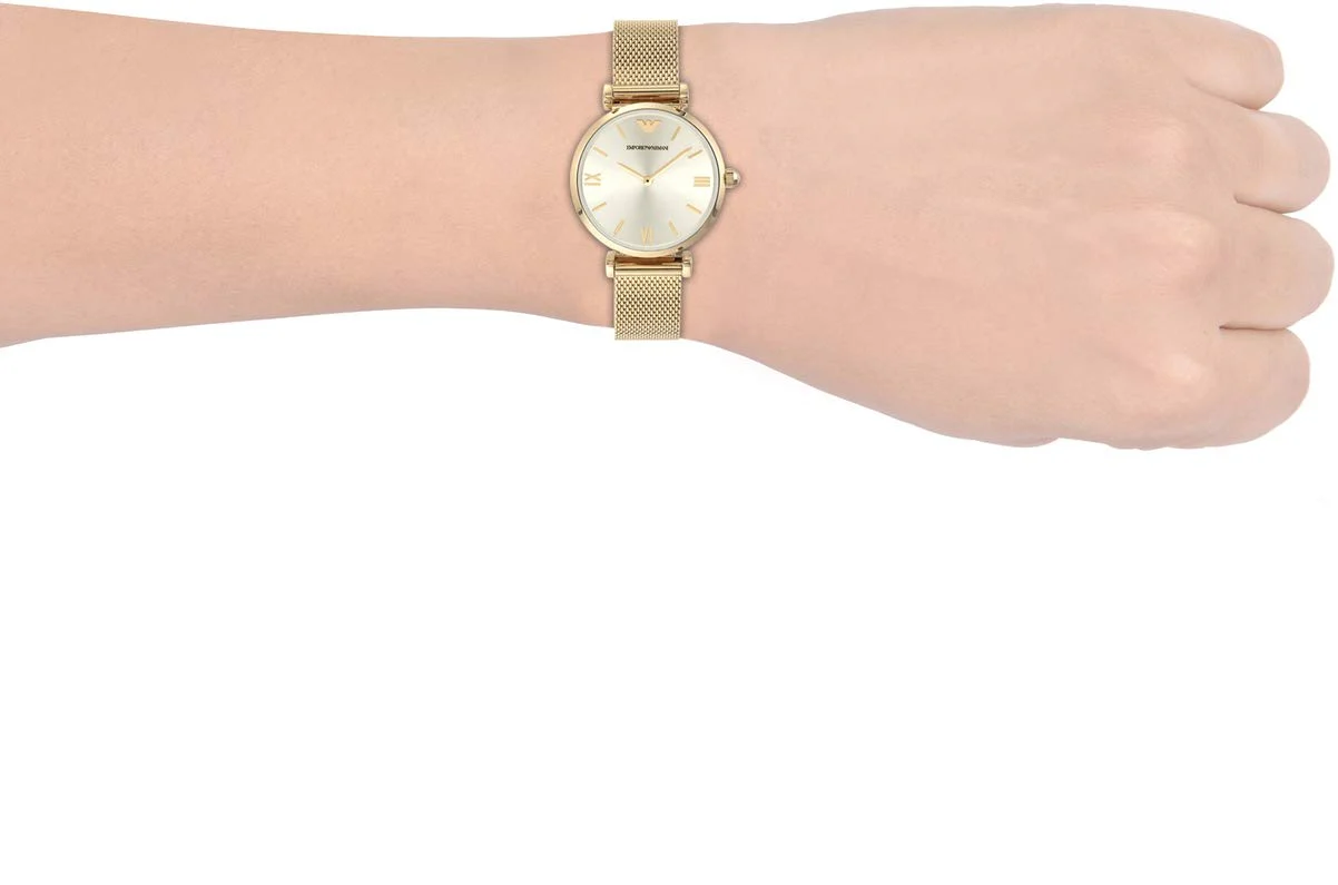 EMPORIO ARMANI AR1957 Gold Dial Quartz Women's Watch - Image 7