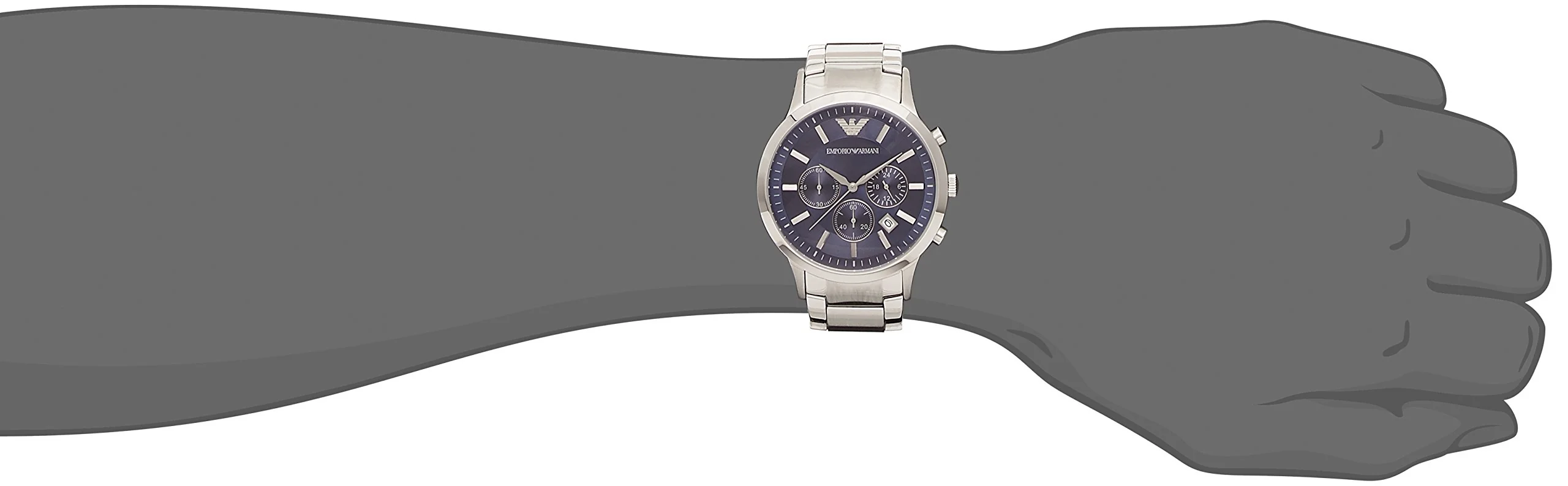 EMPORIO ARMANI AR2448 Men's Quartz Stainless Steel Watch - Image 4