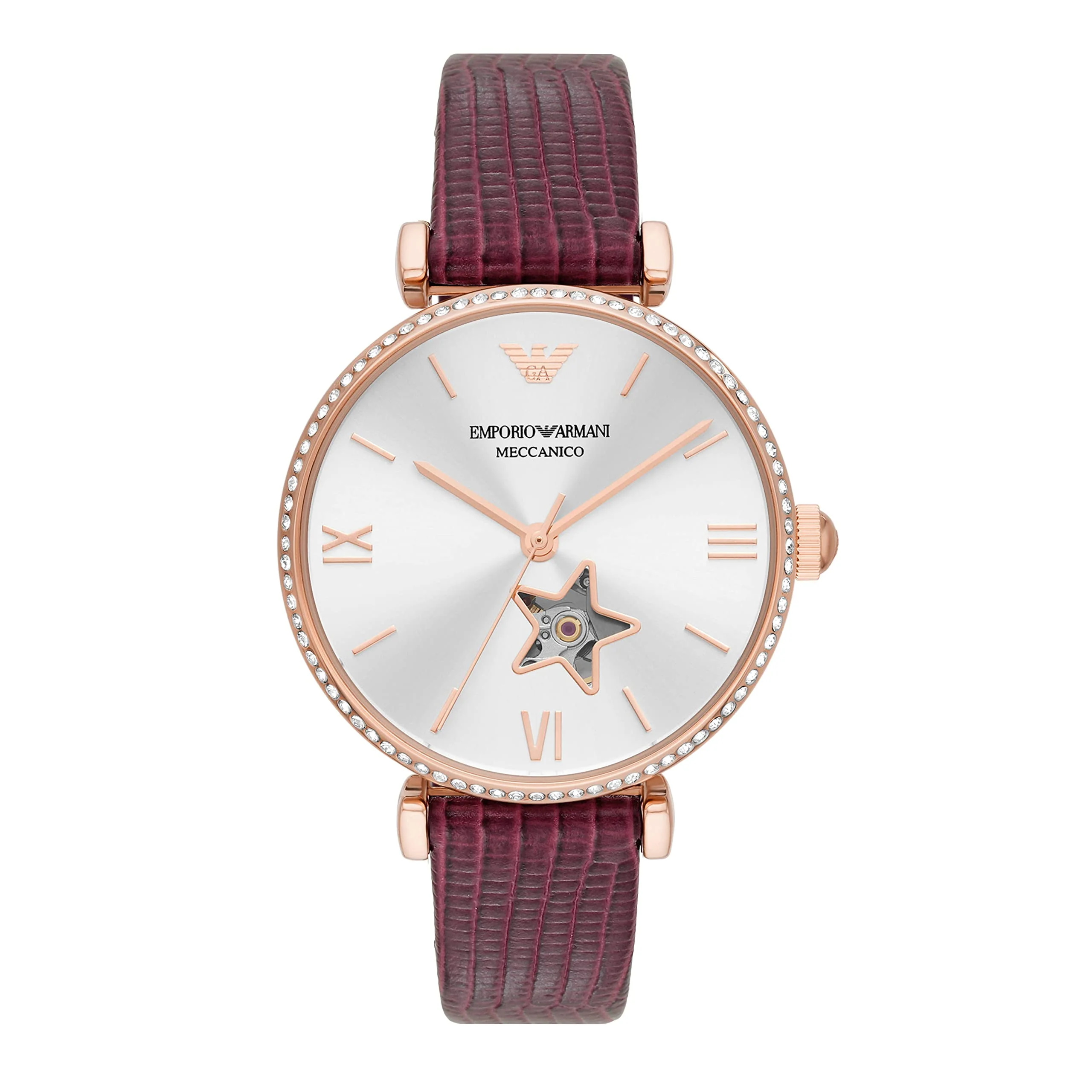 EMPORIO ARMANI AR60044 Automatic Red Leather Watch