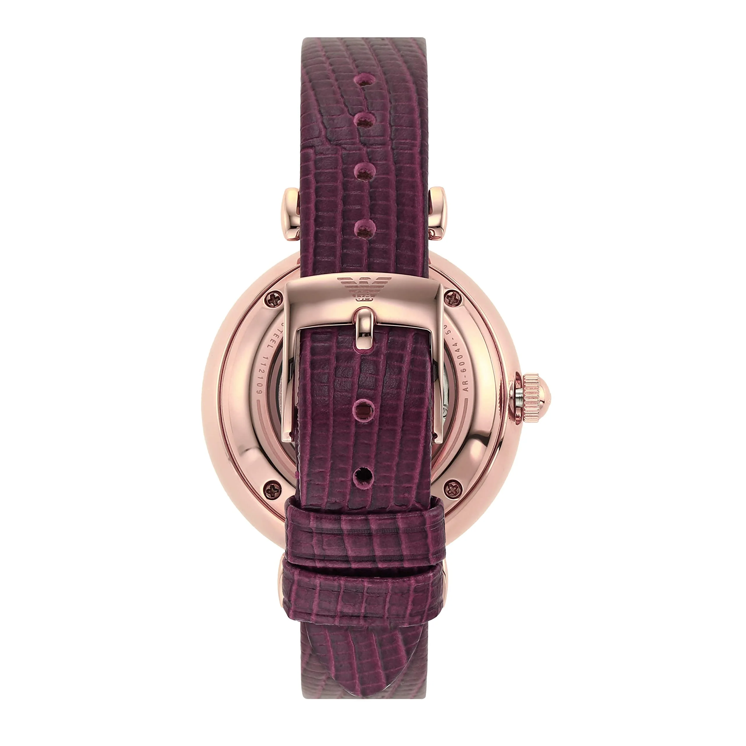EMPORIO ARMANI AR60044 Automatic Red Leather Watch - Image 4