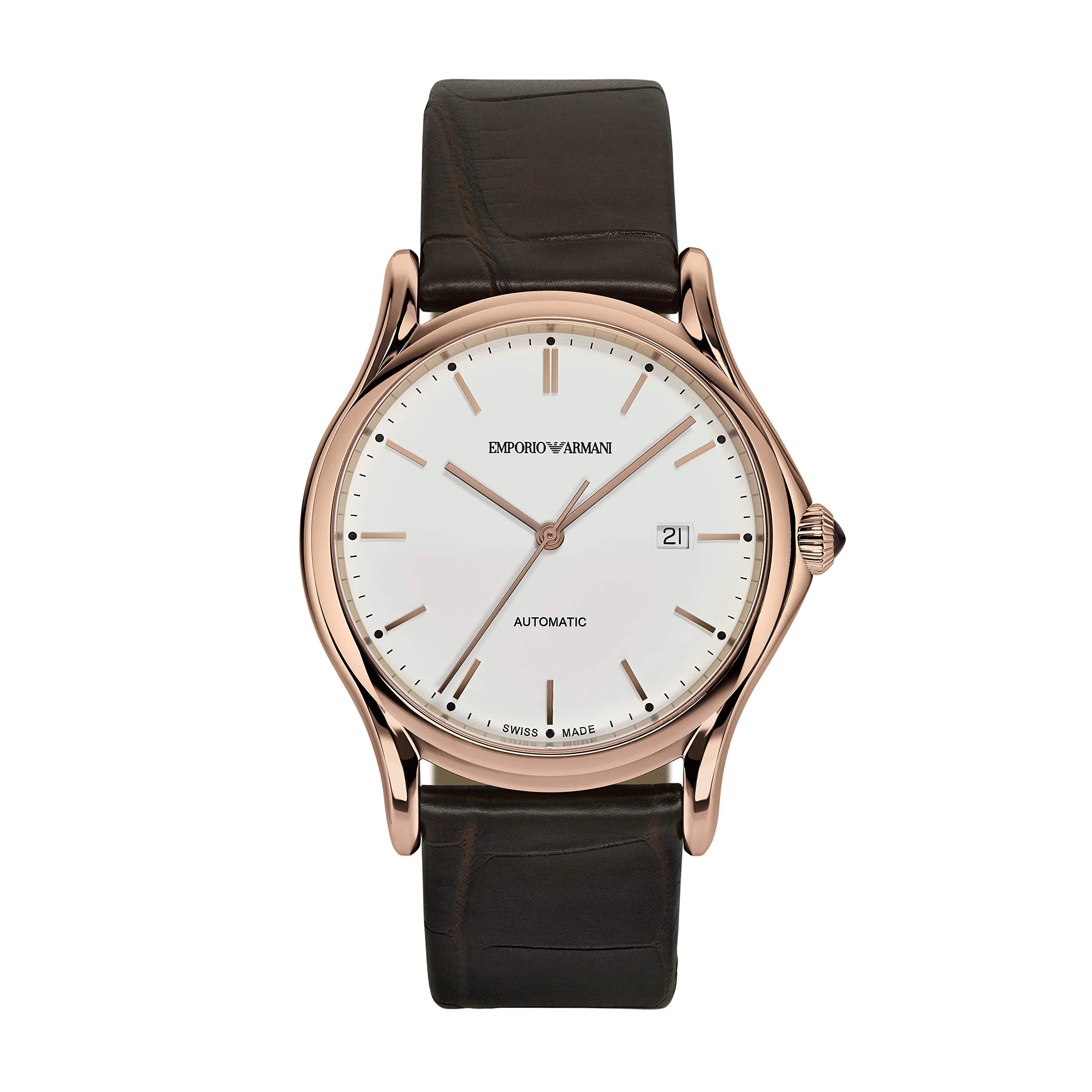 EMPORIO ARMANI ARS3012 Swiss Automatic Brown Leather Watch