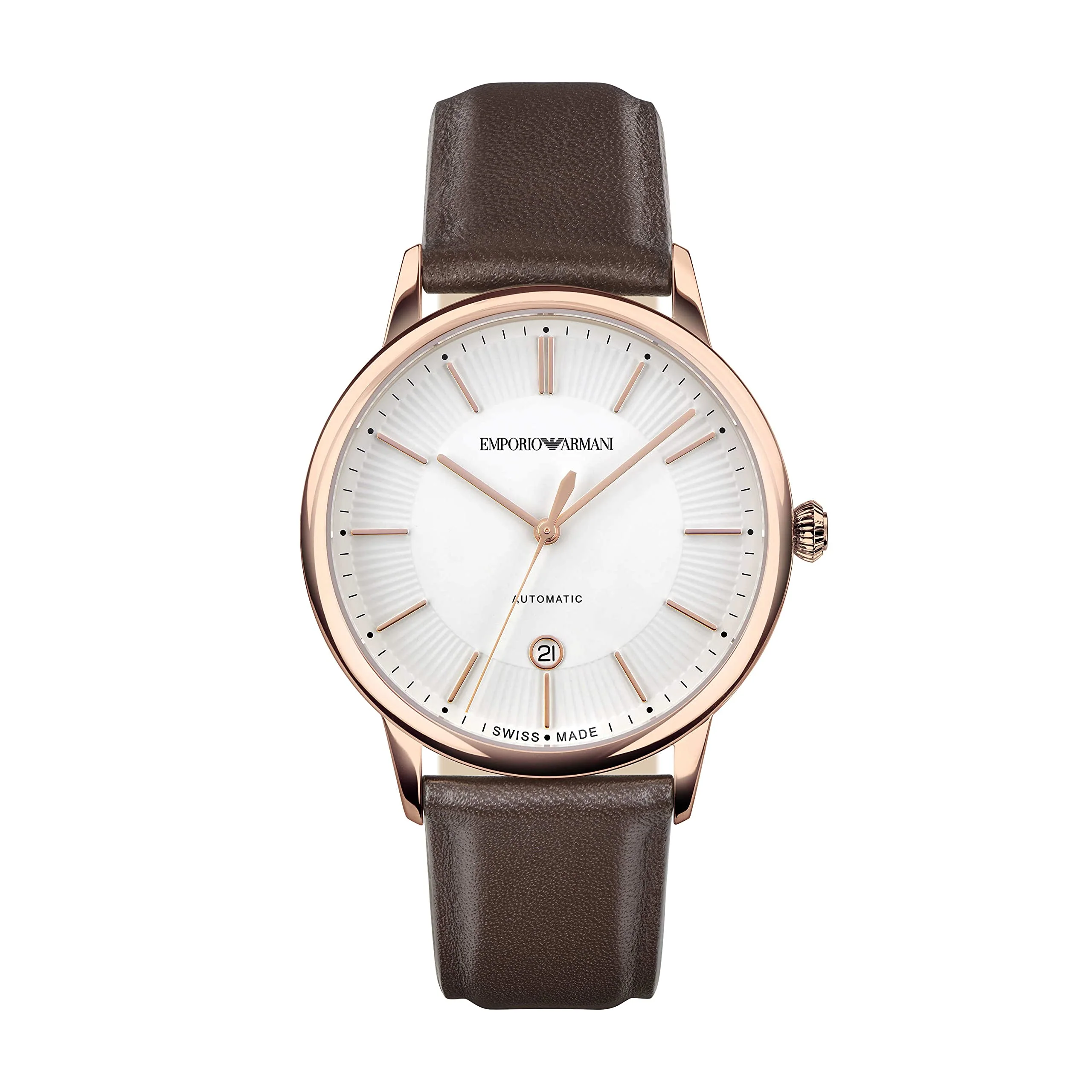 EMPORIO ARMANI ARS5102 Swiss Automatic Brown Leather Watch
