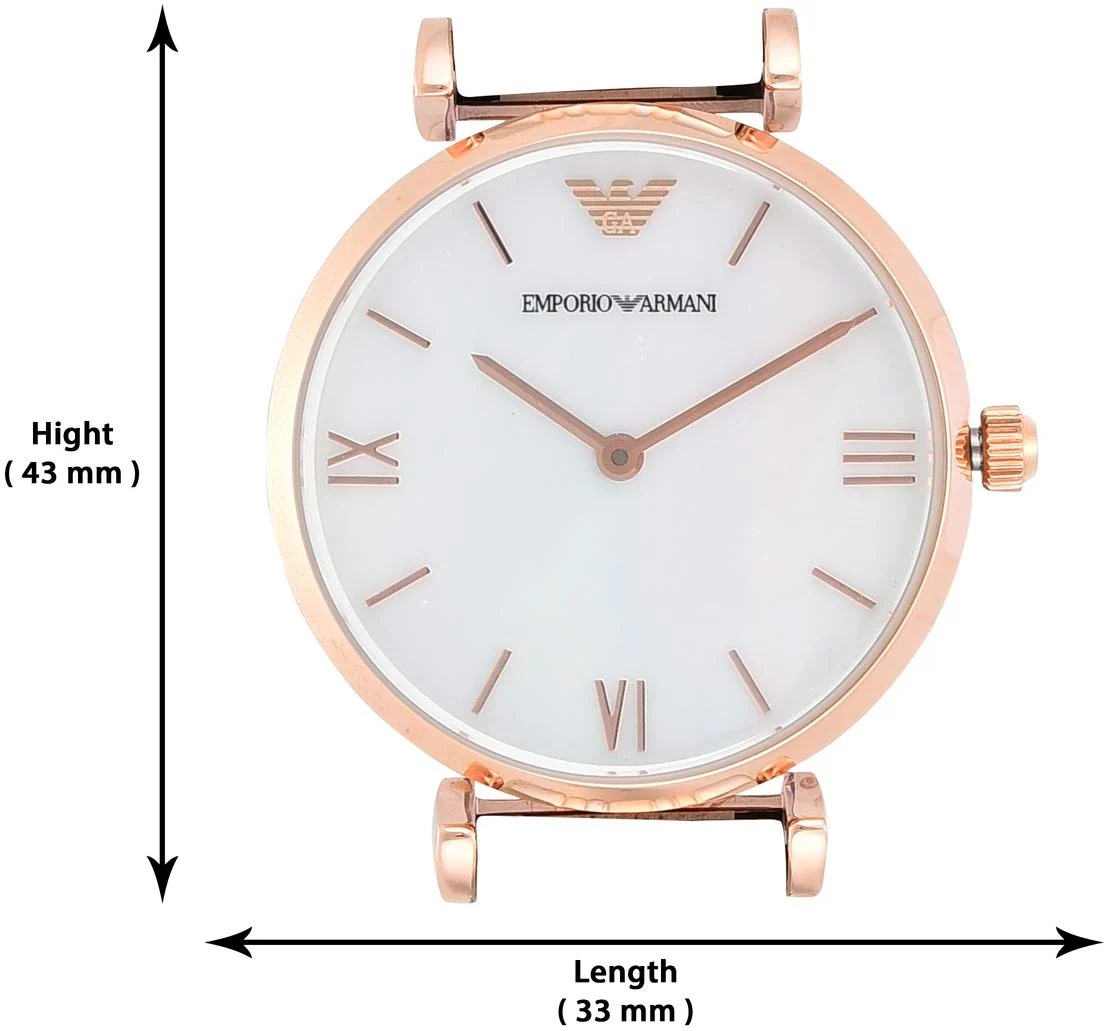 EMPORIO ARMANI Classic AR1764 White Mother of Pearl Dial Ladies Watch - Image 3