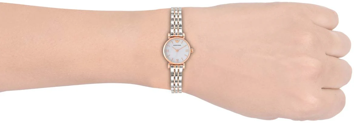 EMPORIO ARMANI Classic AR1764 White Mother of Pearl Dial Ladies Watch - Image 5