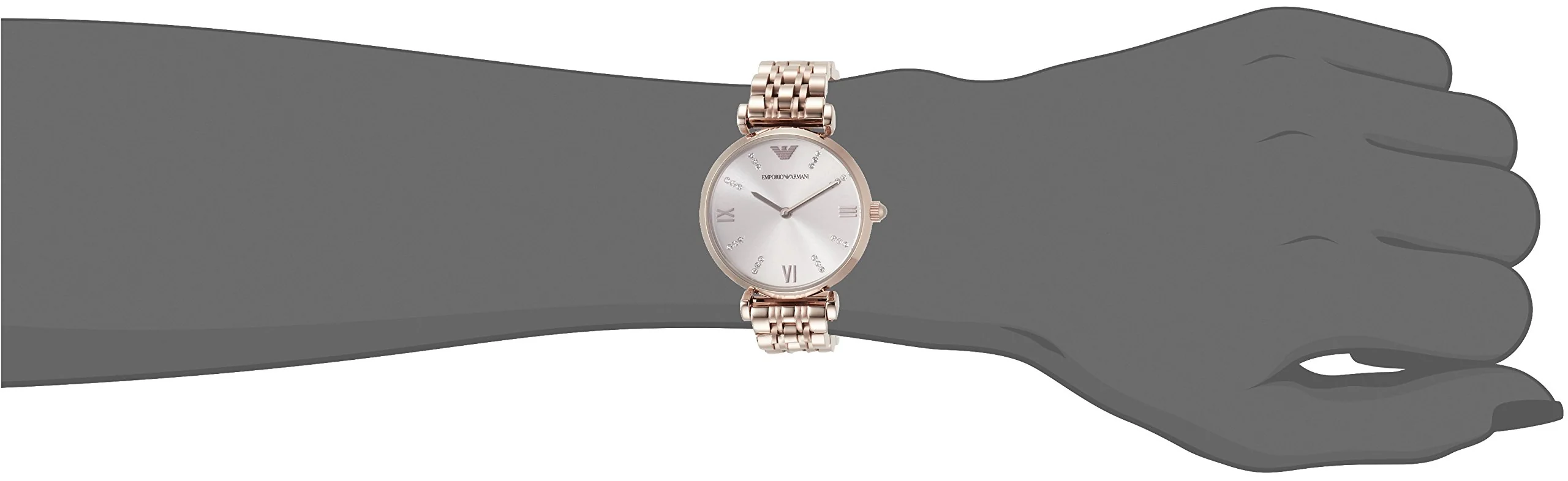 EMPORIO ARMANI Gianni T-Bar AR11059 Rose Gold Women's Watch - Image 4