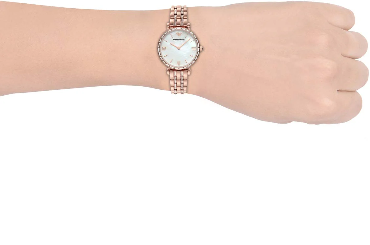 EMPORIO ARMANI Gianni T-Bar AR11294 Rose Gold Women's Watch - Image 4