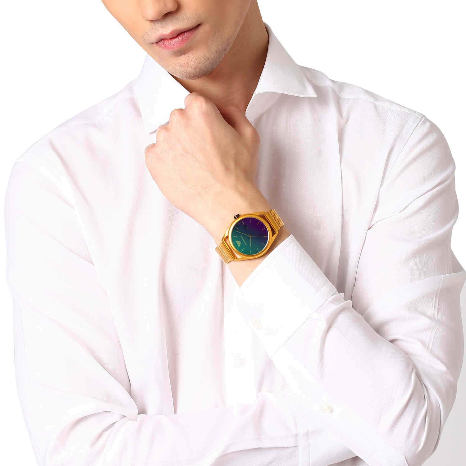 EMPORIO ARMANI Matteo AR11327 Quartz Purple Dial Watch - Image 5