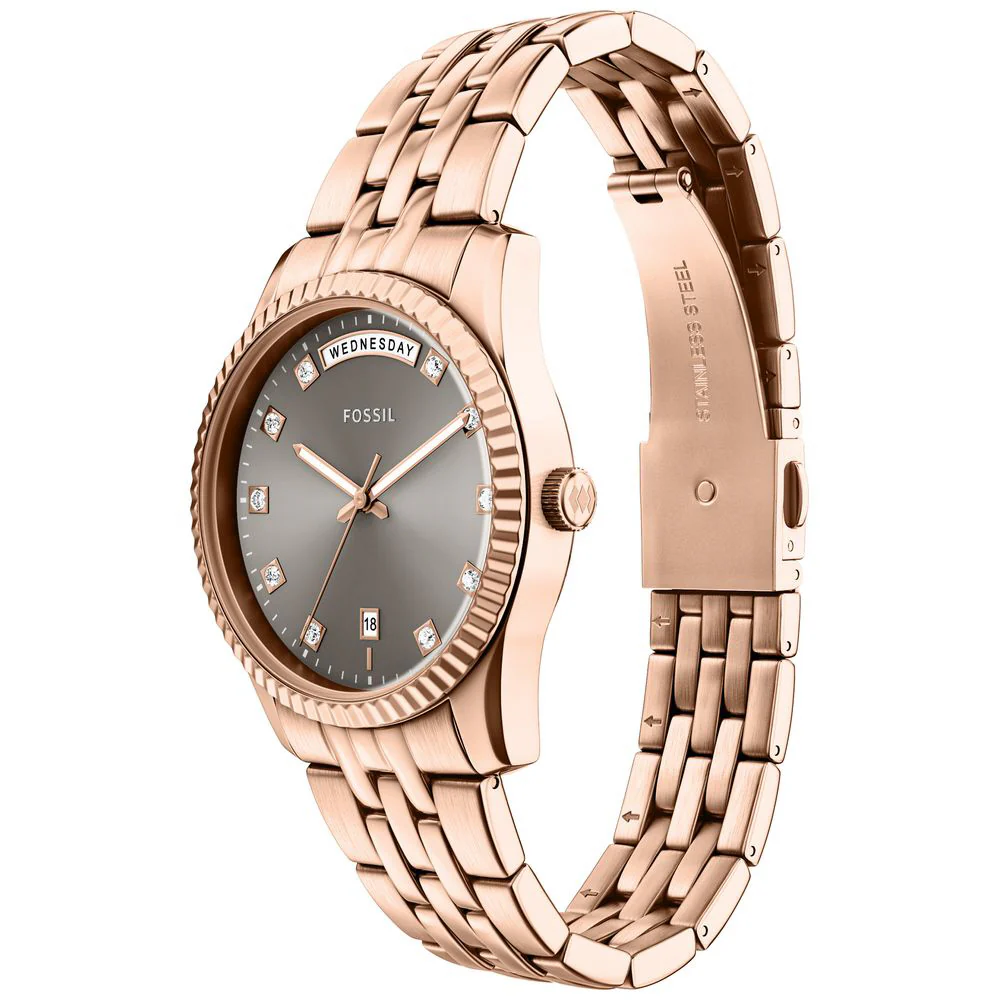 ES5459 FOSSIL Scarlette Gray Dial Stylish Design Water Resistant Quartz Movement Adjustable Strap - Image 2