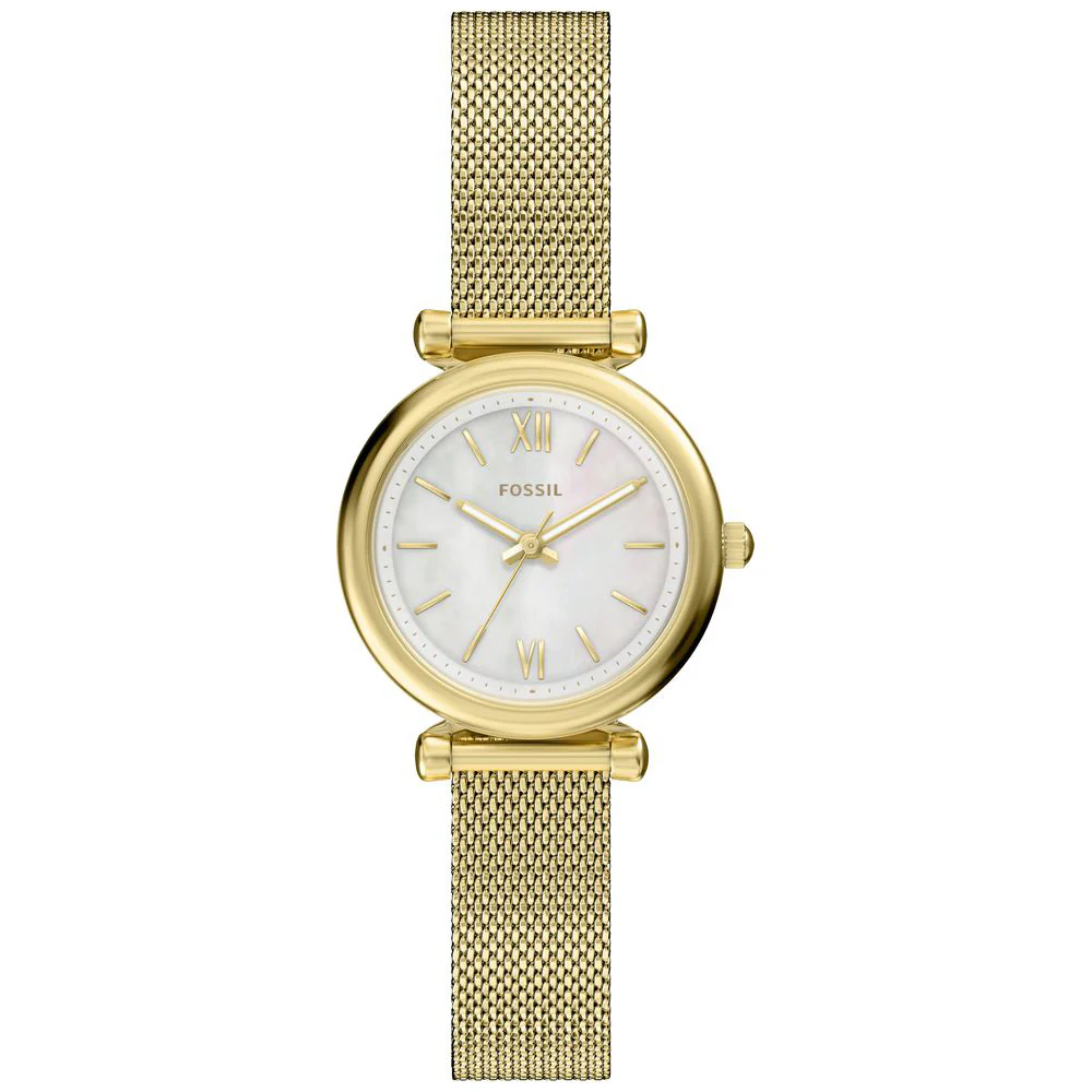 ES5462 FOSSIL Carlie ES5462 Stylish Design Stainless Steel Case Elegant Leather Strap Water Resistant